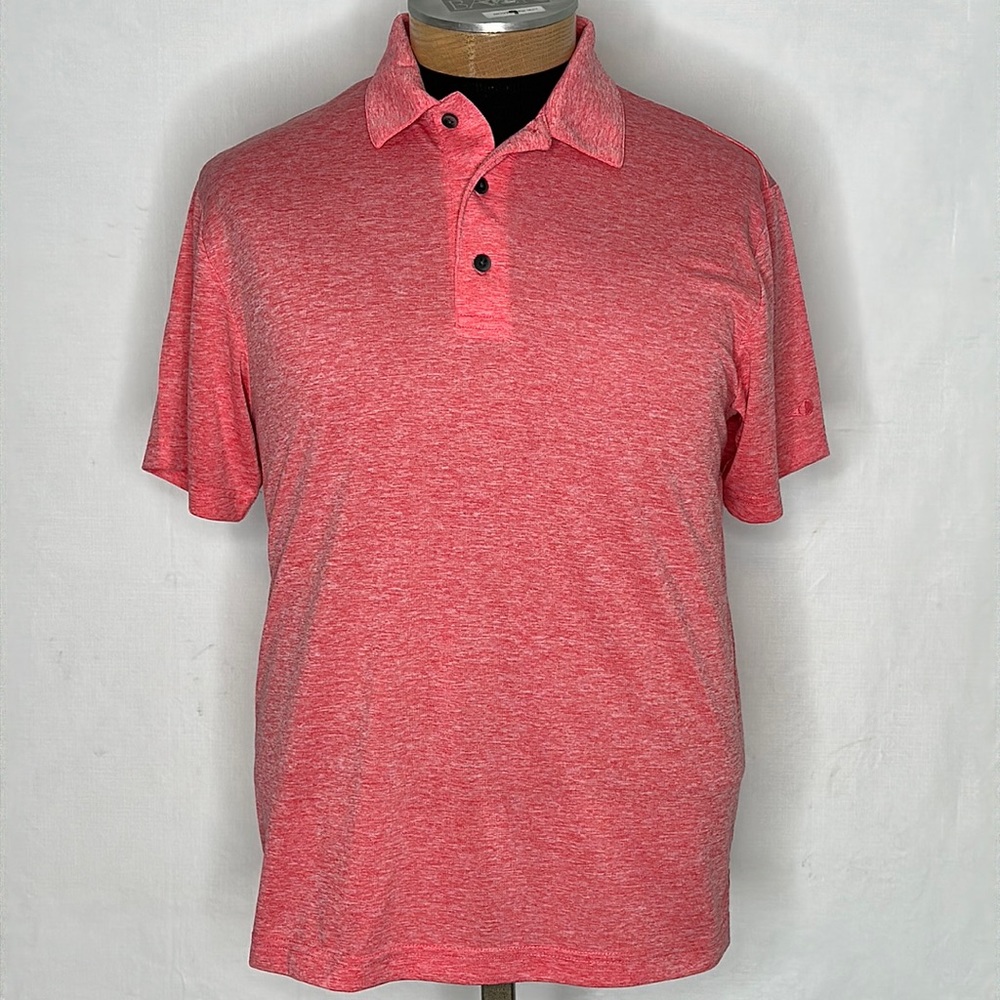 Grand Slam Off Course Champion Men's Shirt Short Sleeve Pink Size M